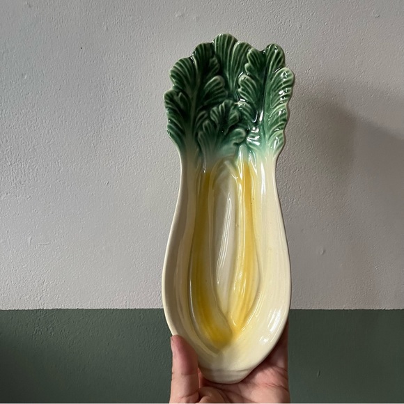 Cardinal Usa Ceramic Celery Shaped Serving Dish or Spoon Rest - Picture 4 of 6